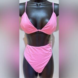 Good American Pink Bikini Set size L